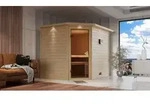 Karibu Sauna Innensauna Tanami Eckeinstieg Ofen 9 kW externe Strg easy 259x210x205
