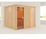 Karibu Sauna Innensauna Gobin Fronteinstieg ohne Zubeh&ouml;r 245x210x202 cm mit
