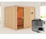 Karibu Sauna Innensauna Gobin Fronteinstieg Ofen 9 kW externe Strg easy 231x196x198