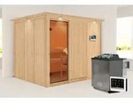 Karibu Sauna Innensauna Gobin Fronteinstieg Ofen 9 kW externe Strg easy 245x210x202