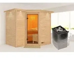 Karibu Sauna Innensauna Sahib 2 Eckeinstieg Ofen 9 kW integr. Strg 264x198x214 cm