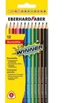 Eberhard Faber 511412 - Buntstifte Winner, dreifl&auml;chig, 12er Kartonetui