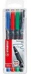 Folienstift - STABILO OHPen universal - permanent fein - 4er Pack - gr&uuml;n, rot, blau,
