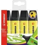 Textmarker - STABILO BOSS ORIGINAL - 4er Pack - gelb - Gelb