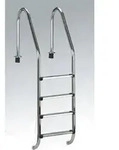 Poolleiter f&uuml;r Einbaubecken 150cm - Silber