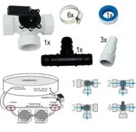 Intex Bypass-Set f&uuml;r 38mm Schwimmbadschlauch 3-Wege-Ventil, T-St&uuml;ck,