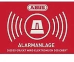 ABUS Warnaufkleber Alarm mit Logo 74 x 52,5 mm (1 Stck) (Art.-Nr