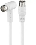 Goobay Gewinkeltes SAT Antennenkabel (80 dB), 2x geschirmt, F-Stecker (Quick) >