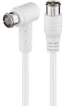Goobay Gewinkeltes SAT Antennenkabel (80 dB), 2x geschirmt, F-Stecker (Quick) >