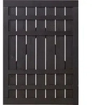 Plus Zaunt&uuml;r Rustik 100 x 138 cm schwarz - Schwarz