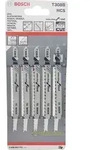 Bosch 2 608 663 751, Jigsaw blade, Weichholz, Hartstahl (HCS), Grau, 2,2 mm, 5...