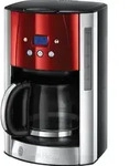 Russell Hobbs Luna Solar Red Digitale Glas-Kaffeem. 23240-56 - Schwarz/Rot/Silber