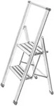 WENKO ALU Design Klapptritt Haushalts Leiter Tritt Anti Rutsch 2 Stufen Wei&szlig;