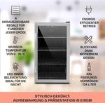 Klarstein Mini K&uuml;hlschrank mit Glast&uuml;r, Mini-K&uuml;hlschrank f&uuml;r Zimmer,