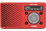 TechniSat DIGITRADIO 1 SWR3-Edition | DAB+ & UKW-Radio mit Akku - Rot/Wei&szlig;