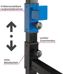 Kraftstation mit Latzug - schwarz/blau - Schwarz
