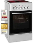 Exquisit ECM 8-4.1 BZ Inox Elektro-Standherd | Glaskeramik | Br&auml;ter-/...