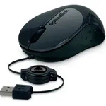 BEENIE Mobile Mouse - Wired USB, black - Schwarz