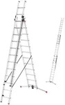 Hailo S100 ProfiLOT 3-teilige Alu-Kombileiter mit Lot-System - gleicht...