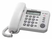 Panasonic KX-TS560, DECT-Telefon, 50 Eintragungen, Anrufer-Identifikation, Weiß