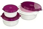 Emsa Micro Family Starter Set, Wei&szlig;/Brombeer, 0,5/1,0/1,5 L, 508455 - Violett/Wei&szlig;