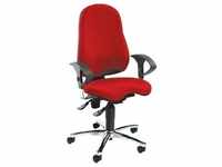 Topstar Bürostuhl Sitness® 10, SI59UG21 Stoff rot, Gestell chrom