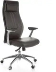 AMSTYLE B&uuml;rostuhl Echtleder Braun Schreibtischstuhl X-XL 120 kg Synchronmechanik