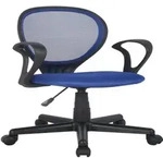B&uuml;rostuhl Schreibtischstuhl Blau/Schwarz H-2408F/2059 - Blau