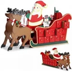 SPIELWERK&reg; Wiederverwendbarer Adventskalender Schlitten zum Bef&uuml;llen 24 T&uuml;rchen
