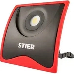 STIER COB LED Baustrahler, 5500 Lumen, 55W, Baulampe mit flexiblem Standfu&szlig;...