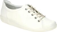 Ecco SOFT 2.0 Damenschuhe - bequeme Schn&uuml;r- Halbschuhe wei&szlig; Freizeit