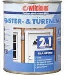 Wilckens Fenster- & T&uuml;renlack 2in1 gl&auml;nzend, 750 ml, Wei&szlig; - Wei&szlig;