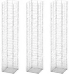 vidaXL Gabionen-Set 3-tlg. Verzinkter Draht 25&times;25&times;150 cm - Silber
