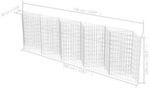 vidaXL Gabionenkorb Pflanzkasten Gem&uuml;se-Hochbeet Stahl 300&times;30&times;100 cm - Silber