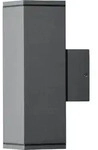 Konstsmide Monza Up & Down Anthrazitfarben lackiertes Aluminium, klares Glas,