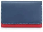 MyWalit Medium Tri-fold Geldb&ouml;rse I Leder 14 cm - Dunkelblau