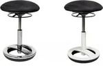 TOPSTAR Hocker Sitness Bob SU43BR0 Fu&szlig; wei&szlig; Bezug schwarz - Schwarz
