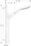 Hansgrohe Brausenset Raindance Select 150 Raindance Unica S 900mm Weiss / Chrom...