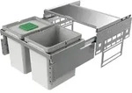 Naber, Cox&reg; Base K1 600-2. Abfallsammler, m. Biod., hellgrau, H&ouml;he 360 mm -