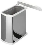 HAILO Abfallsorter UNO 18 Edelstahl/wei&szlig; ab 45 cm Schrankbreite - Wei&szlig;
