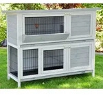 Kleintierstall Bommel 122 x 50 x 101 cm grau - Grau
