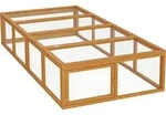 Wiltec XXL Freilaufgehege Holz 1800 x 900 x 480 mm, Kasten Stall mit klappbarer