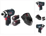 Bosch GDR 12V-105 Akku Drehschlagschrauber 12V 105Nm 1/4" + 2x 3,0 Ah Akku +