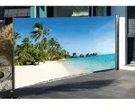 Westerholt Seitenmarkise mit Fotodruck S&uuml;dsee 1,6x3m, rechts - Auszug links -...