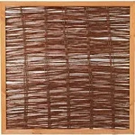 Zaun Hauptelement Weidengeflechtzaun Fako 120 x 120 cm braun