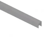 TraumGarten Silber 2 Meter SYSTEM Abschlussleiste oben, Aluminium Zaunabschluss,