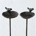 Vogeltr&auml;nke /-bad Karla Gusseisen H.98 cm Matt braun - Braun