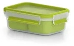 EMSA CLIP & GO Snackbox 0,55 L mit 2 Eins&auml;tzen, 0,55 l, Transparent, Polypropylen