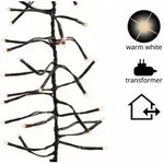 Kaemingk Lumineo Cluster Lichterkette 2040 LED warmwei&szlig; au&szlig;en 19 m schwarz -