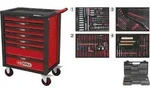 KS Tools RACINGline SCHWARZ/ROT Werkstattwagen mit 7 Schubladen